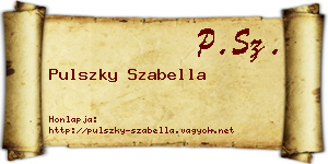 Pulszky Szabella névjegykártya